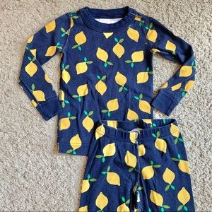 Hanna Andersson Long John Lemon Pajamas